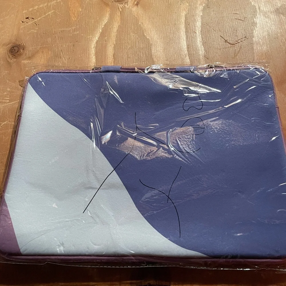 Purple and White laptop cover